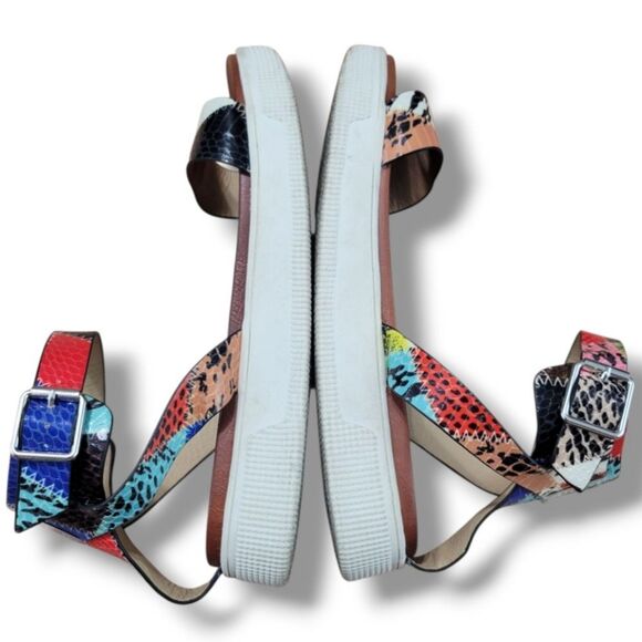 MIA Shoes Size 11 US Women's MIA Ellen Platform Sandals Ankle Strap Animal Print - Picture 4 of 10